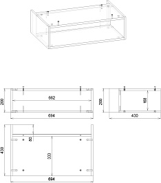 Бриклаер Ниша для тумбы Кристалл 70 дуб бунратти – фотография-5